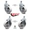 Service Caster Semi Steel Swivel TS Caster w/Roller Bearing-5" Wheels&1/2" Stems-2 w/BRK, 4PK SCC-TS20S515-SSR-121315-2-TLB-2 - alternate 5